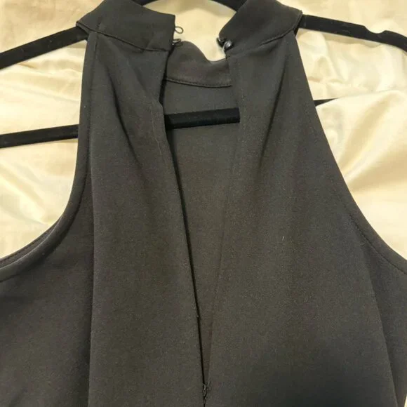 Francesca’s Jumpsuit Black and Olive Leopard Medium - Picture 4 of 6